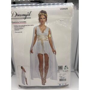 Dreamgirl Venus Greek Goddess Costume Women's Large White Gold Roman Halloween